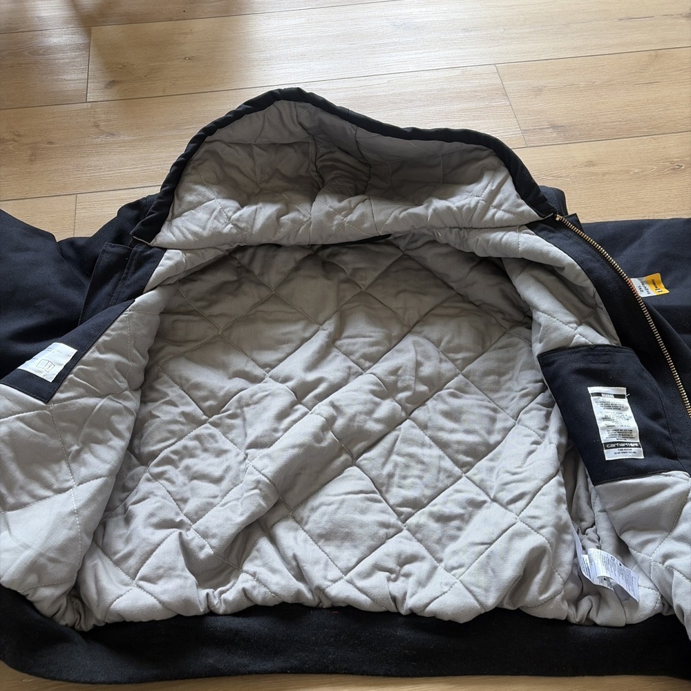 Carhartt Firm Duck Active Flame‎ Resistant Insulated Jacket Blk Cat4 OJ1621 2XL - Picture 9 of 11
